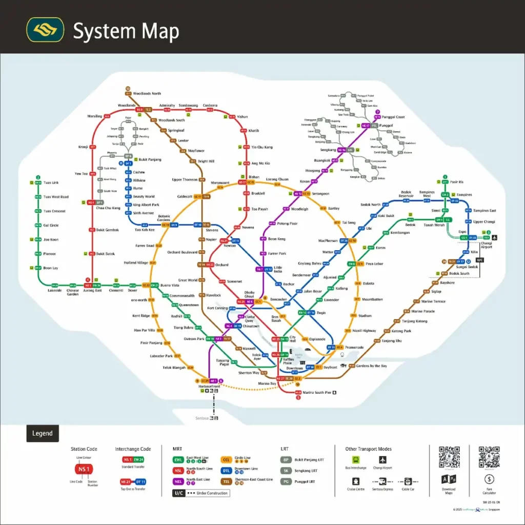 How to use mrt in singapore: simple steps 6 Singapore mrt map